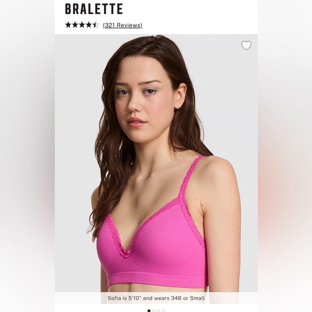 PINK Victoria's Secret Seamless Push-up Wireless Bralette